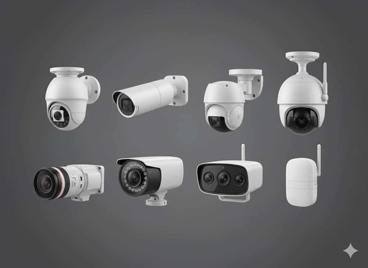types of security cameras