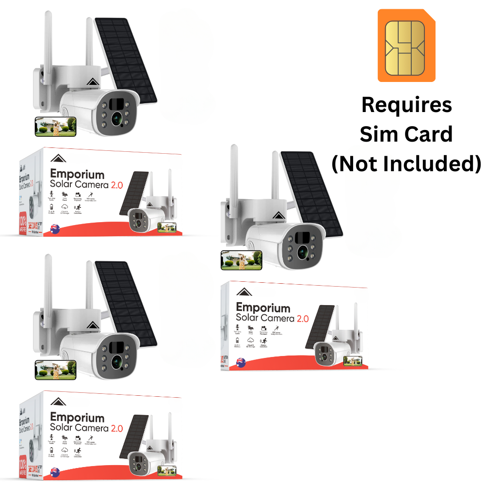3 x Solar Camera Pro 2.0 (4G Sim not included) Bundle