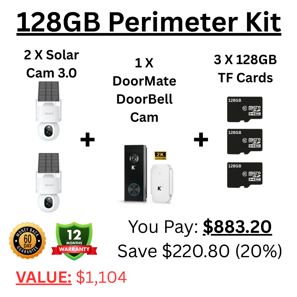 KeldCo Solar Camera 3.0 128GB Perimeter Kit