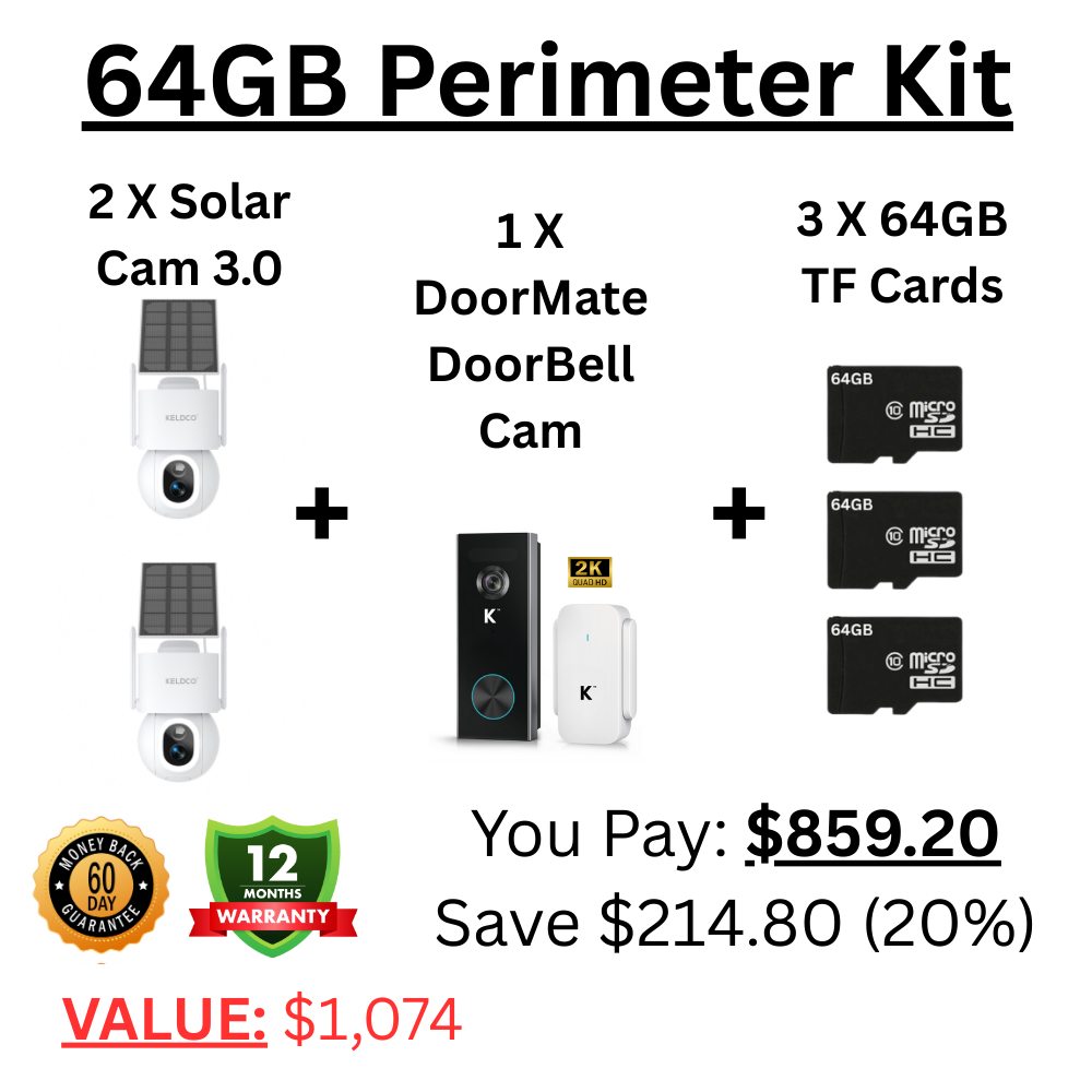 KeldCo Solar Camera 3.0 64GB Perimeter Kit