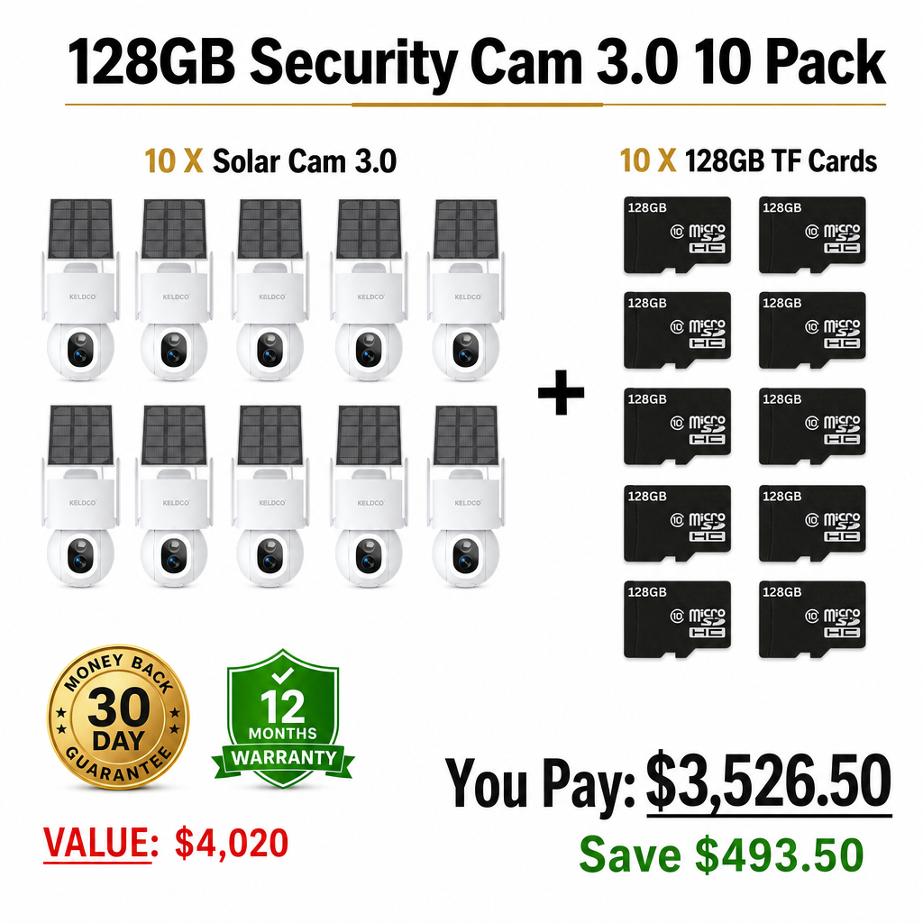 KeldCo 128GB Security Camera 3.0  10 Pack