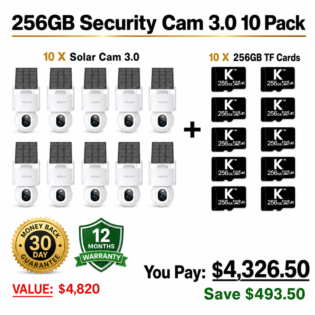 KeldCo 256GB Security Camera 3.0  10 Pack
