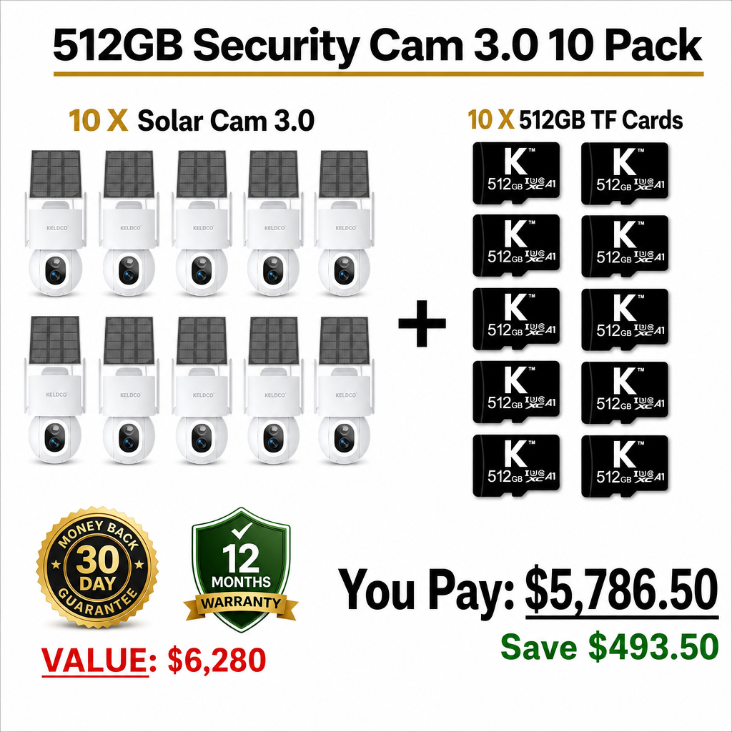 KeldCo 512GB Security Camera 3.0  10 Pack