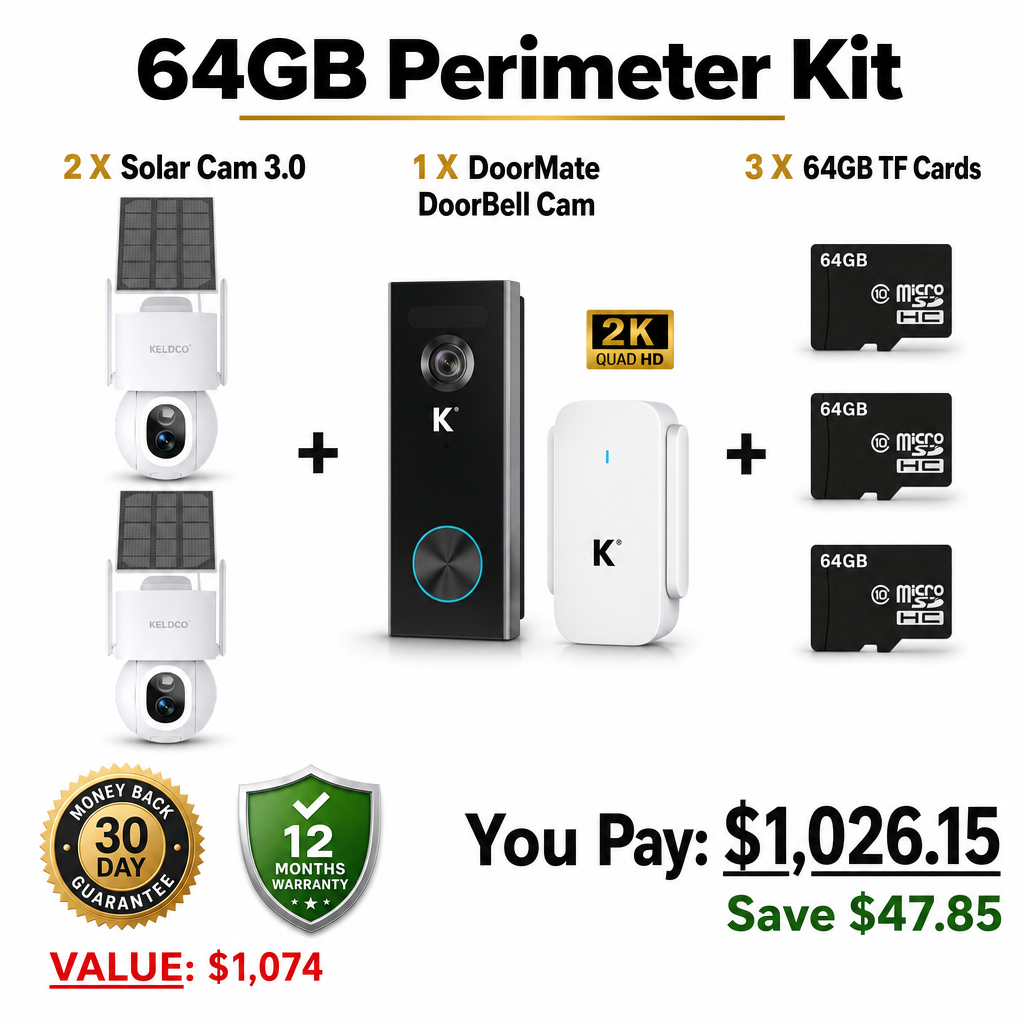 KeldCo Solar Camera 3.0 64GB Perimeter Kit