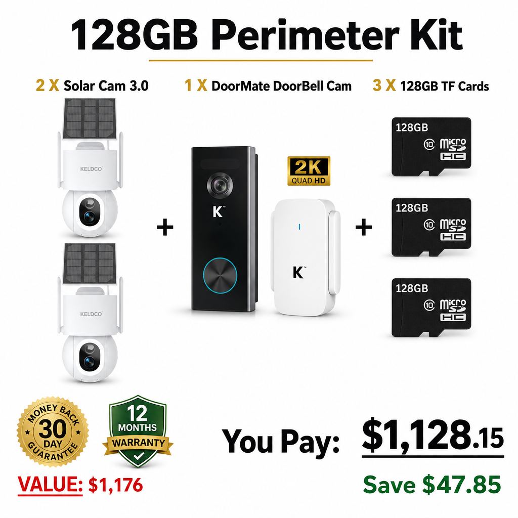 KeldCo Solar Camera 3.0 128GB Perimeter Kit