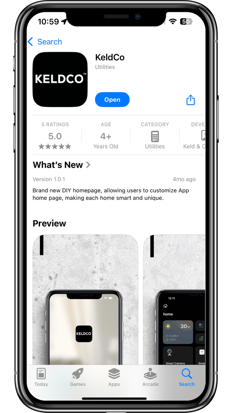 KeldCo app rated 5 stars