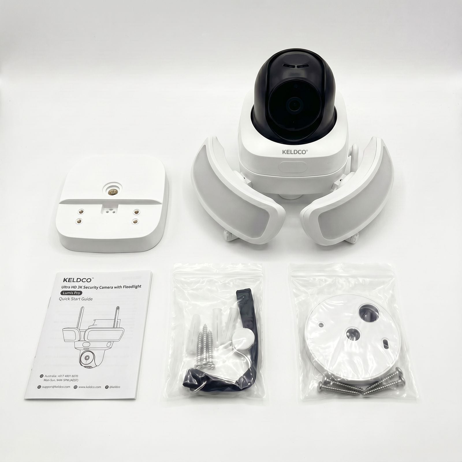 KeldCo Lumis Pro Flood Light Security Camera 24/7 Recording