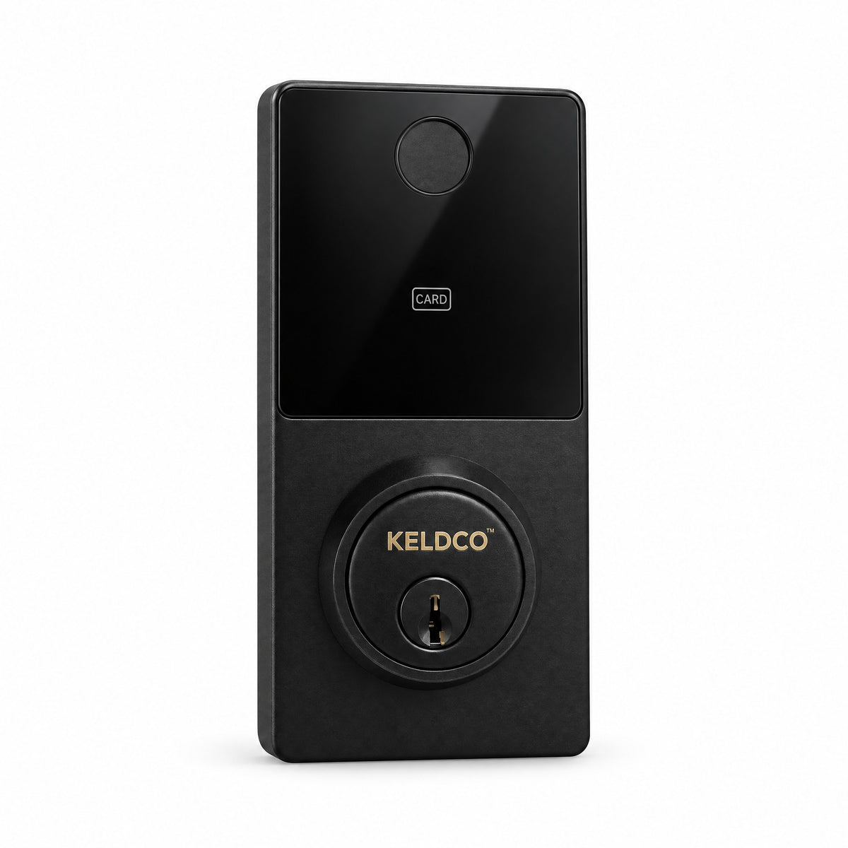 Door Nerve smart lock in matte black on white