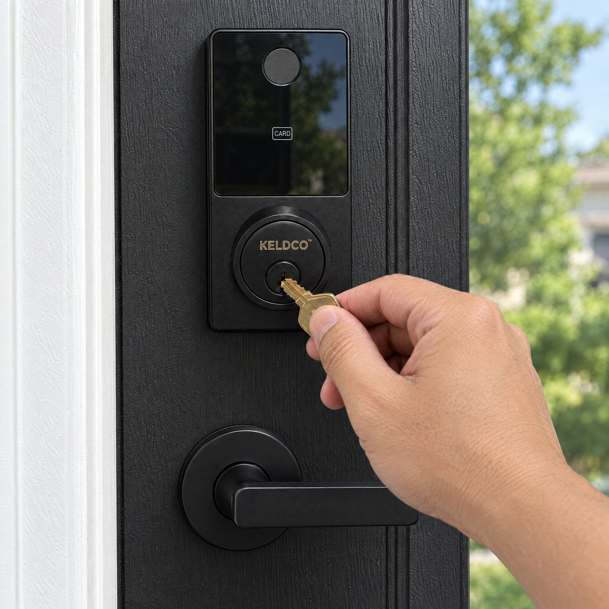 Backup key in the Door Nerve cylinder